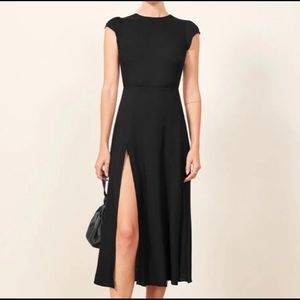 Reformation Gavin dress in black, size 4P
